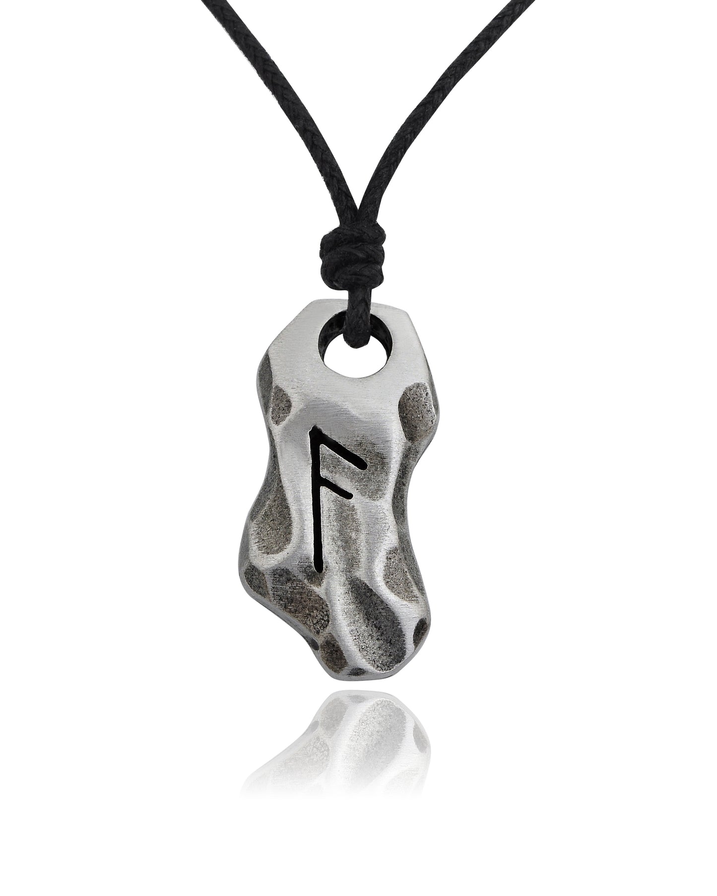 The Elder Futhark Viking Runes Silver Pewter Charm Necklace Pendant Jewelry