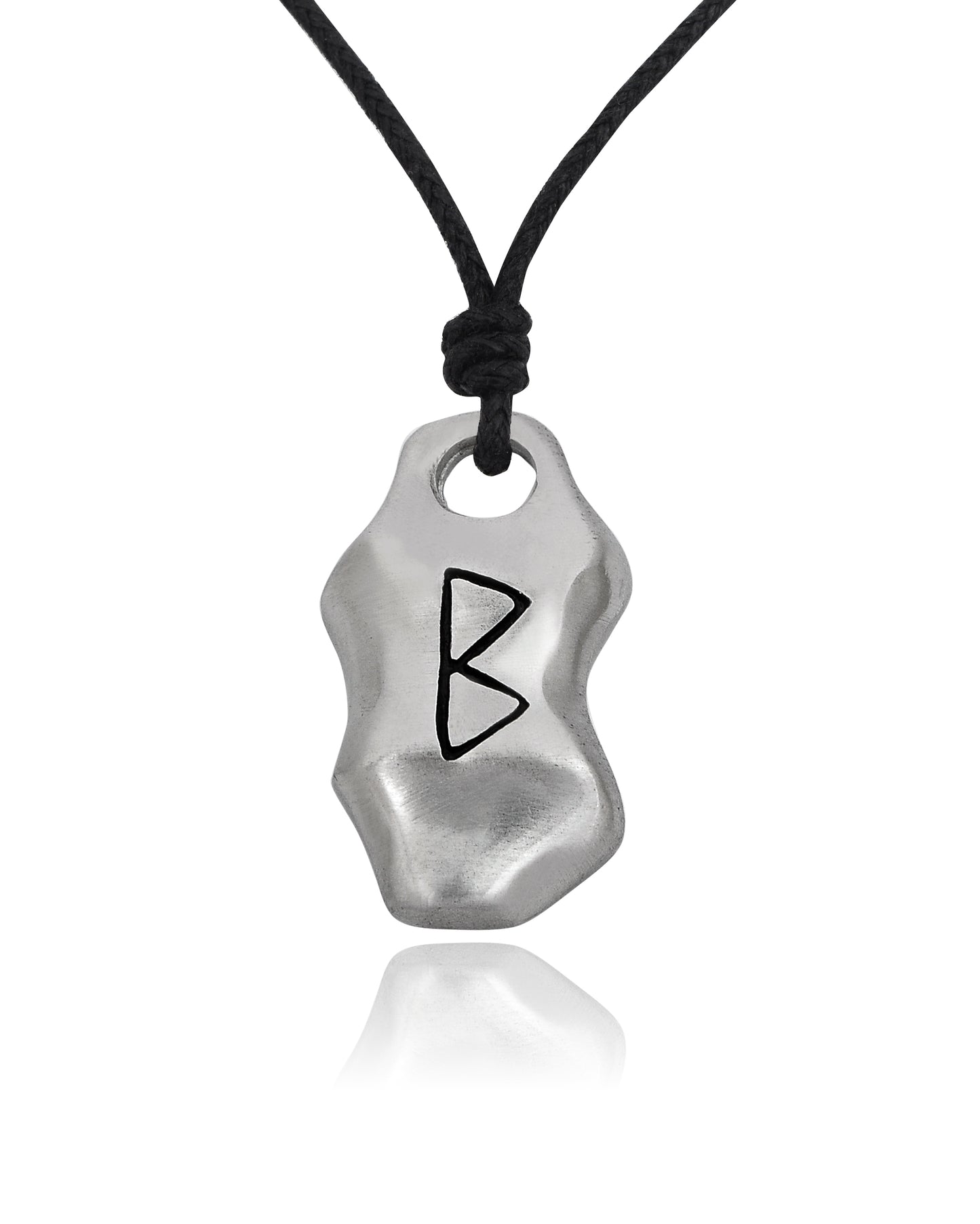 The Elder Futhark Viking Runes Silver Pewter Charm Necklace Pendant Jewelry