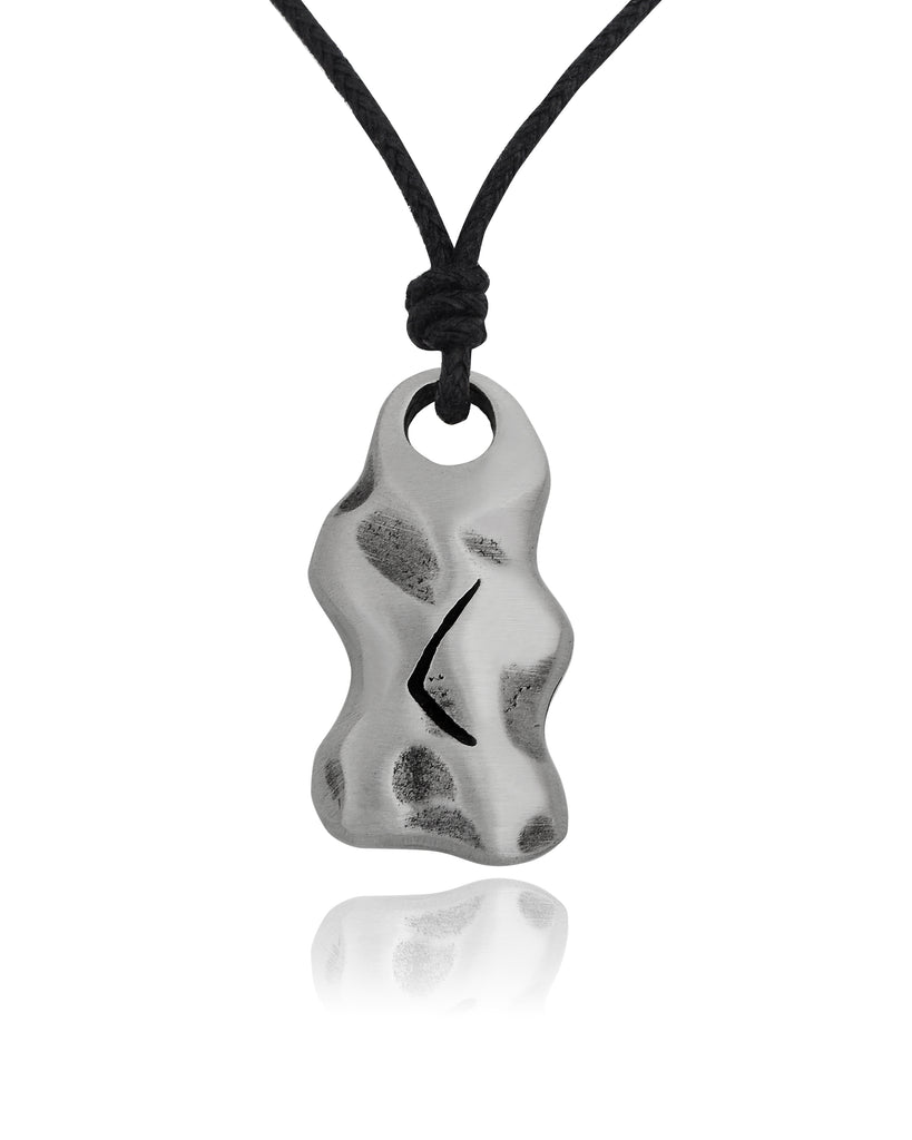 The Elder Futhark Viking Runes Silver Pewter Charm Necklace Pendant Jewelry