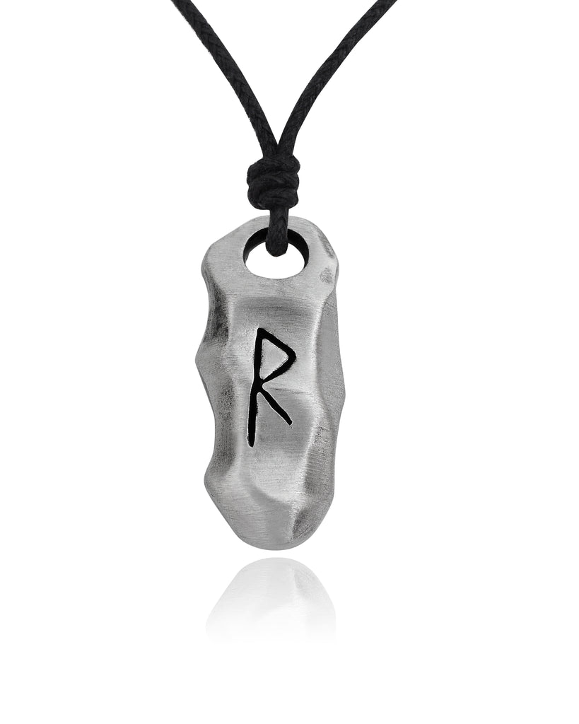 The Elder Futhark Viking Runes Silver Pewter Charm Necklace Pendant Jewelry