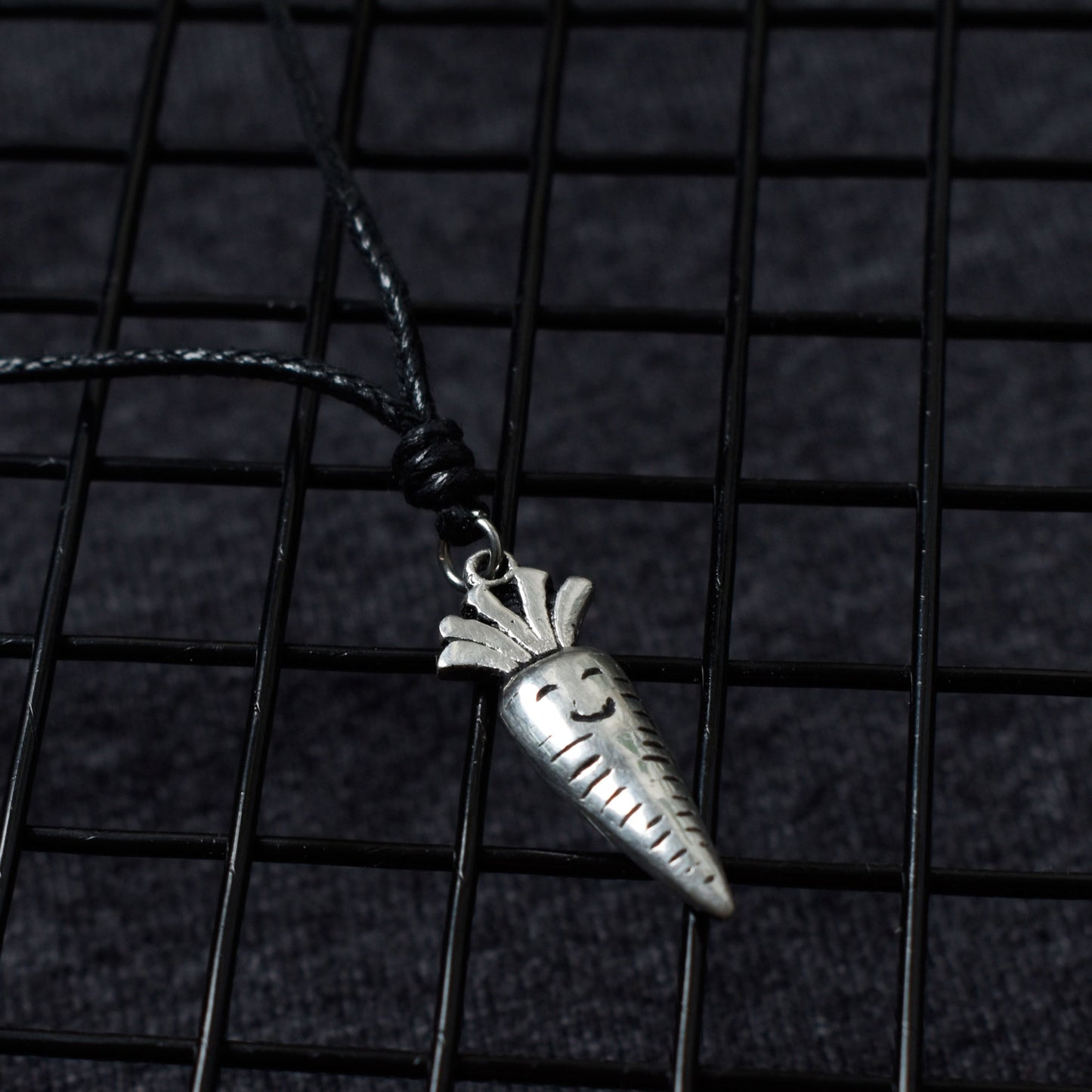 Smiling Carrot Silver Pewter Gold Brass Charm Necklace Pendant Jewelry