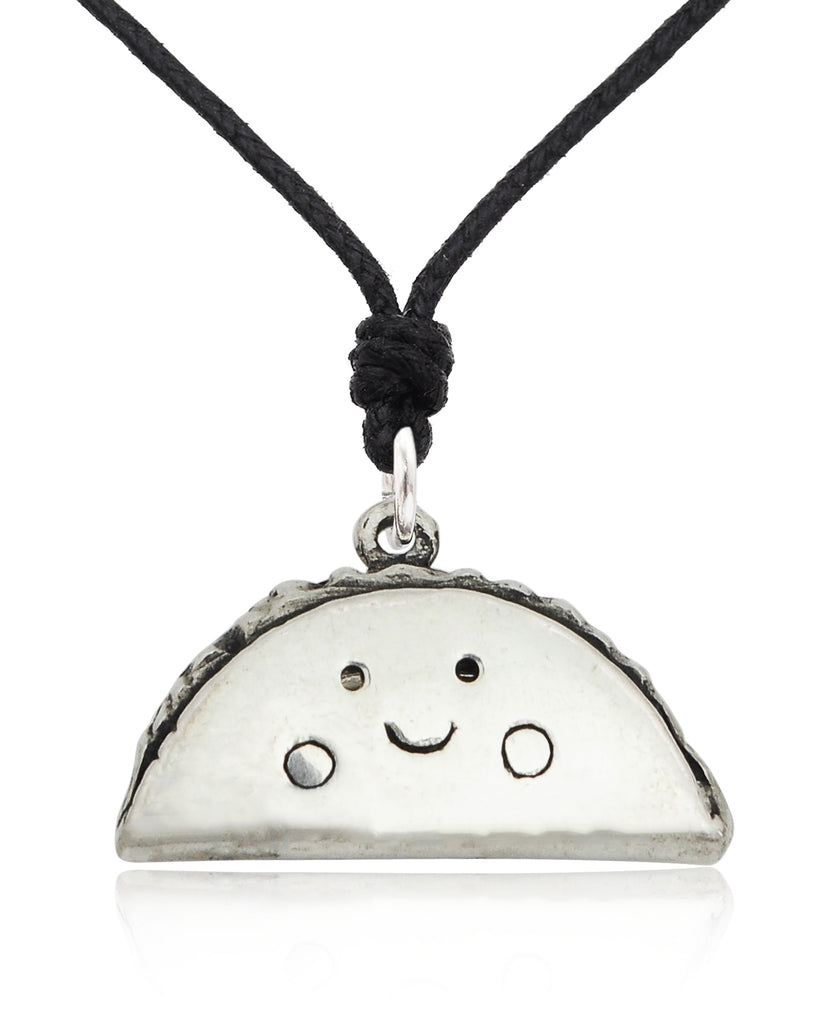 Lovely Tacos Size M & S Silver Pewter Gold Brass Necklace Pendant Jewelry