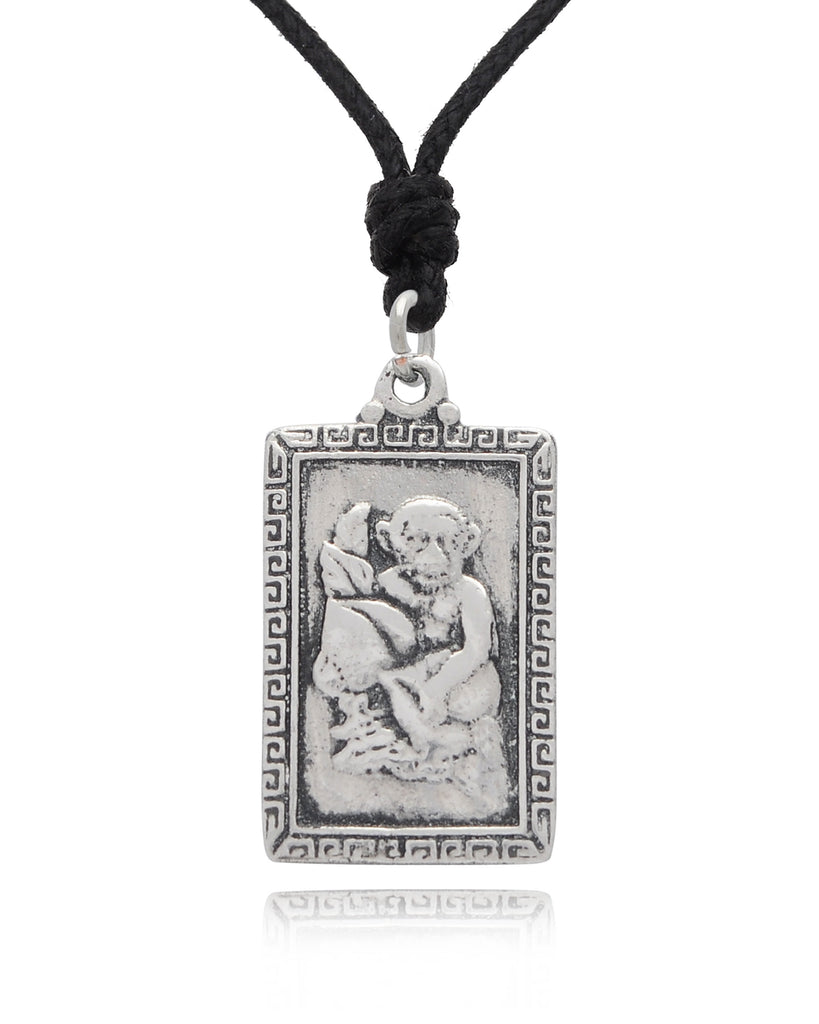 Rectangle Chinese Zodiac Silver Pewter Gold Brass Charm Necklace Pendant Jelwery