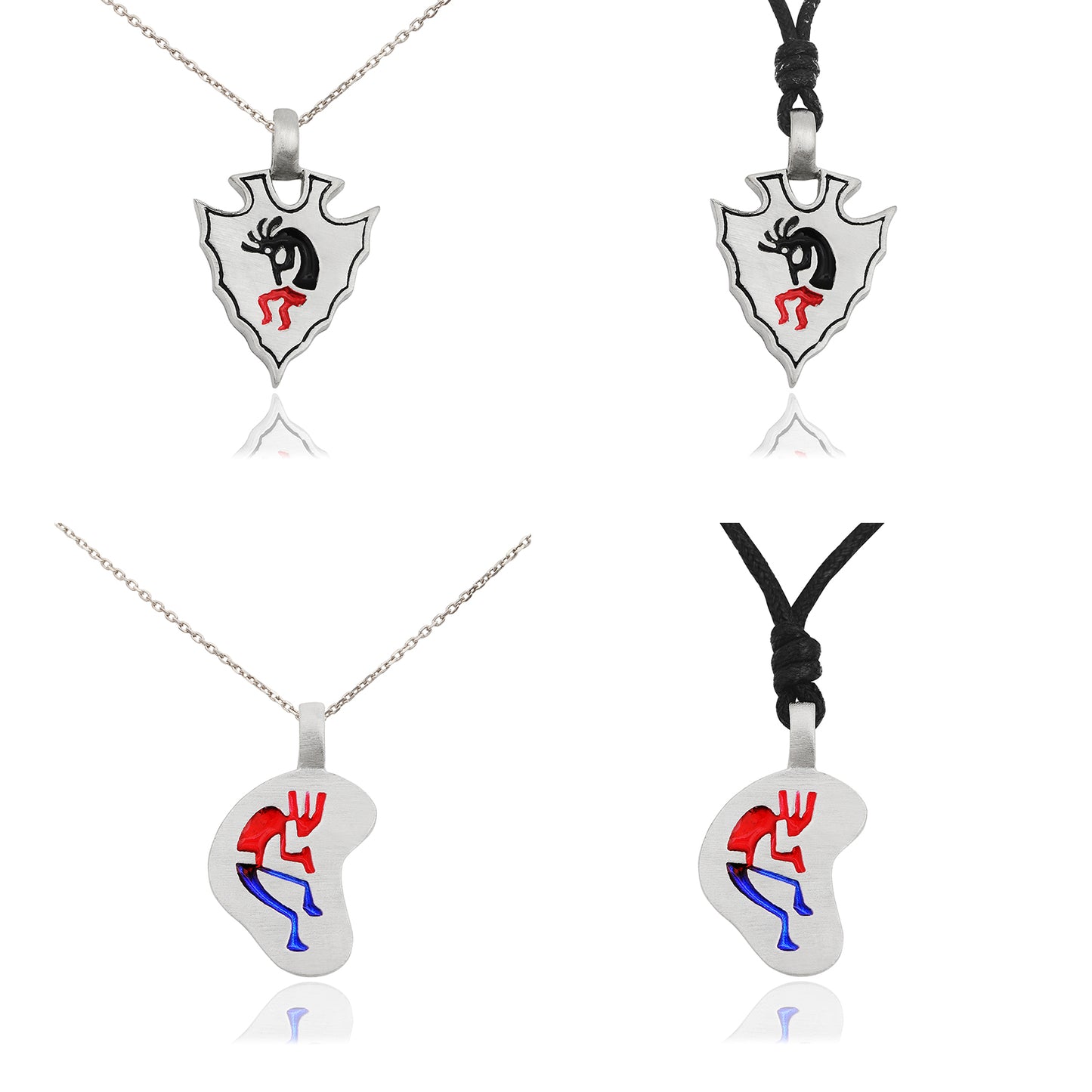 Kokopelli Silver Pewter Charm Necklace Pendant Jewelry