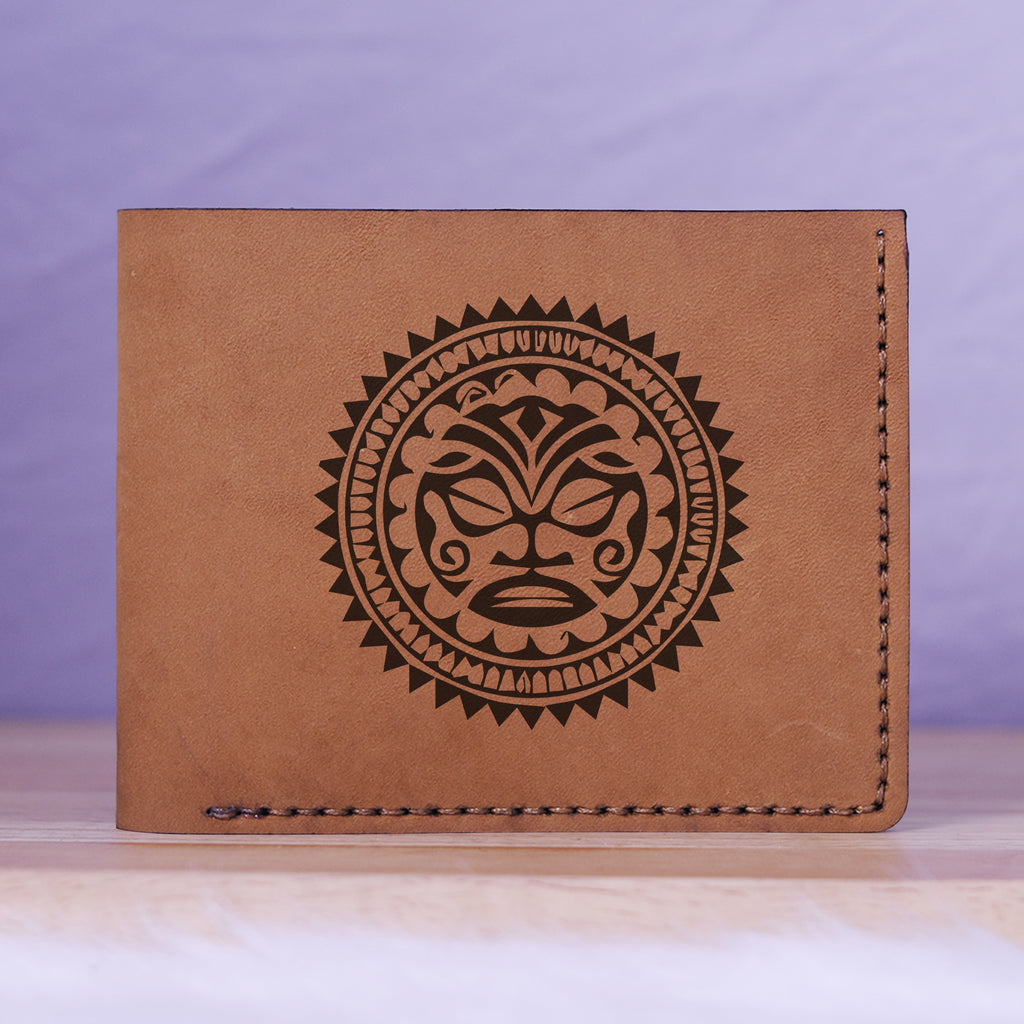 Men's Seal & Indian Elephant Genuine Leather Blocking Bifold Wallet MHLT_01_BRN