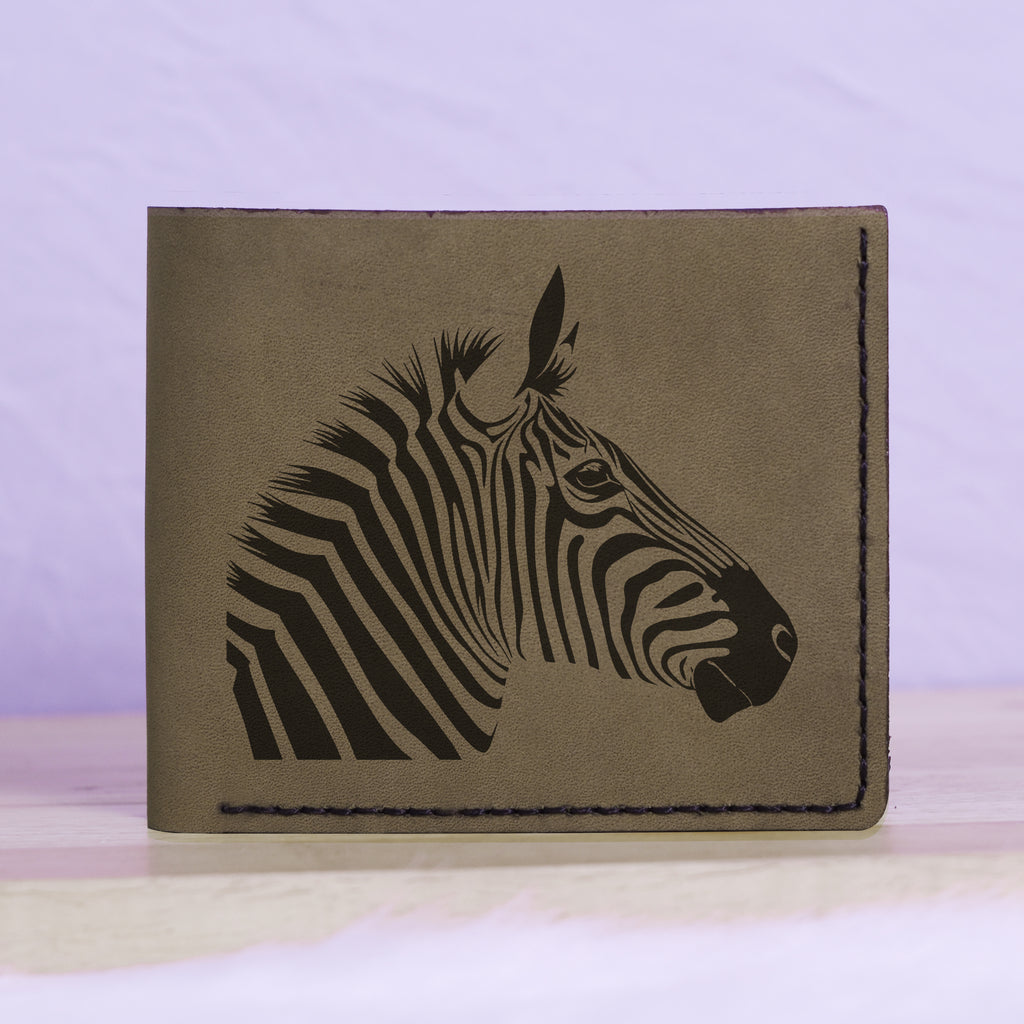 Men's Tribal Horse 2 Handmade Genuine Leather Blocking Bifold Wallet MHLT_01_GRN