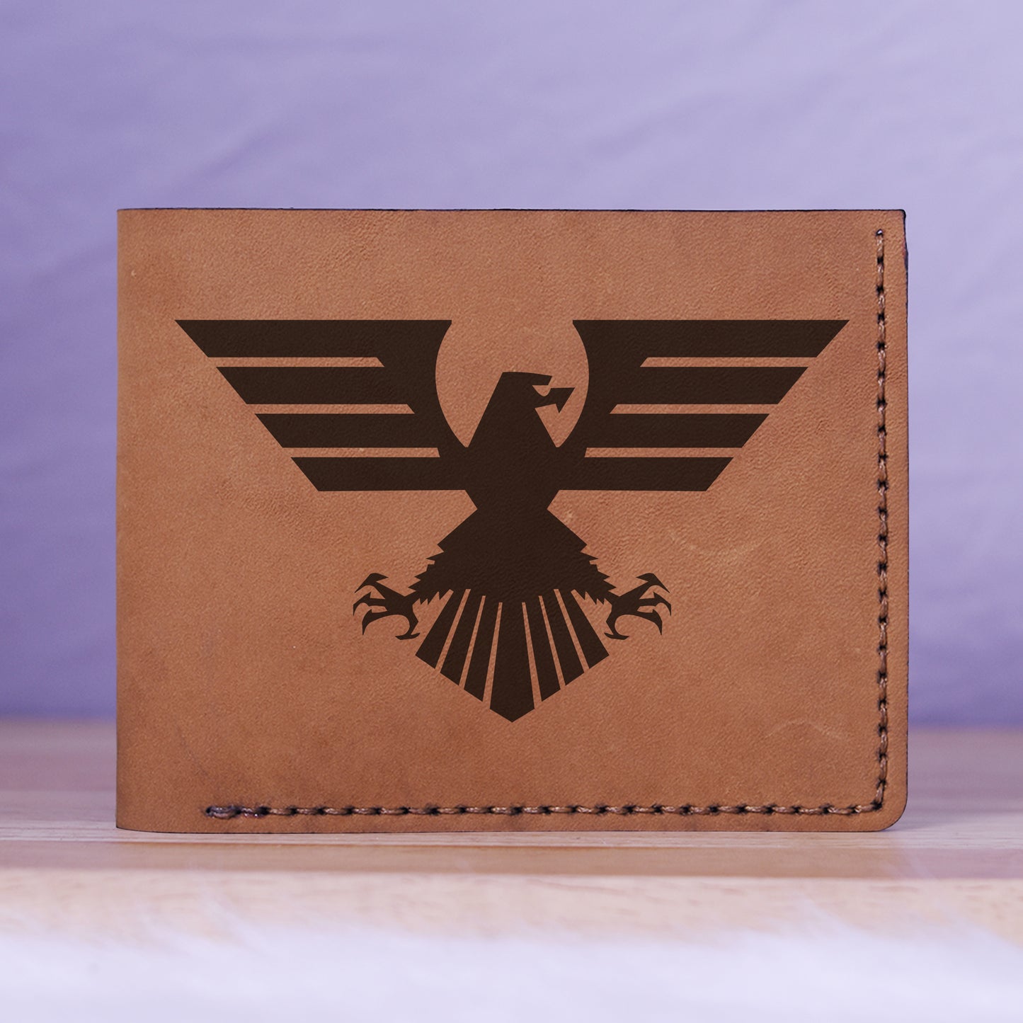 Men's Celtic Phoenix Handmade Genuine Leather Blocking Bifold Wallet MHLT_01_BRN