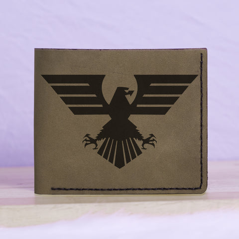 Men's Tribal Horse 2 Handmade Genuine Leather Blocking Bifold Wallet MHLT_02_BRN