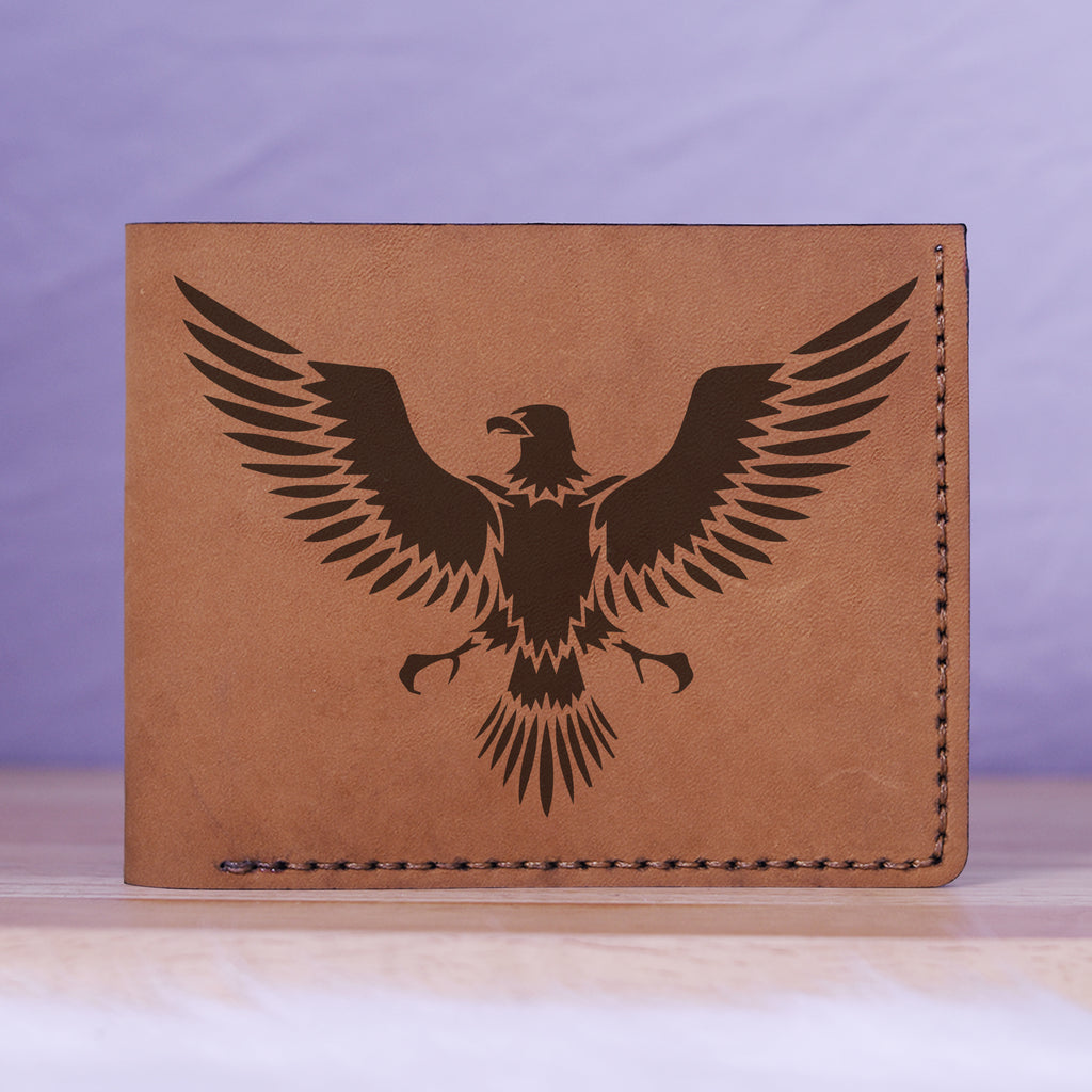 Men's Celtic Phoenix Handmade Genuine Leather Blocking Bifold Wallet MHLT_01_BRN
