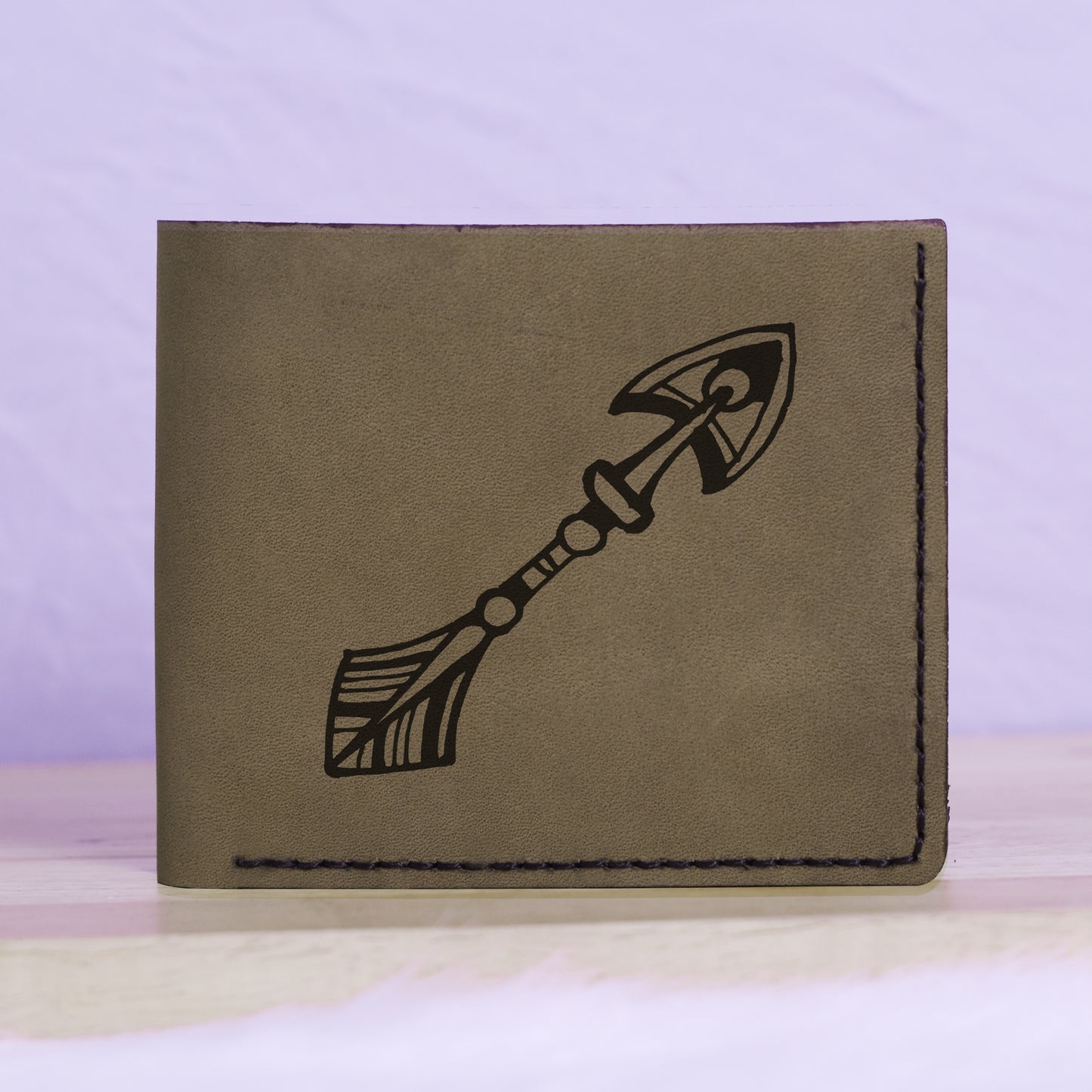 Men's Astrology Horoscope 3 Genuine Leather Blocking Bifold Wallet MHLT_01_GRN