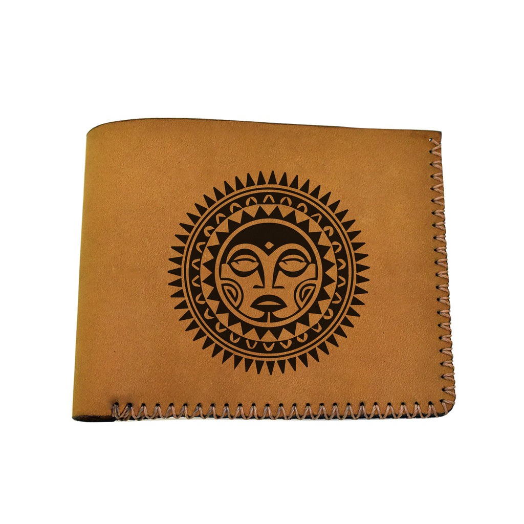 Men's Seal & Indian Elephant Genuine Leather Blocking Bifold Wallet MHLT_02_BRN