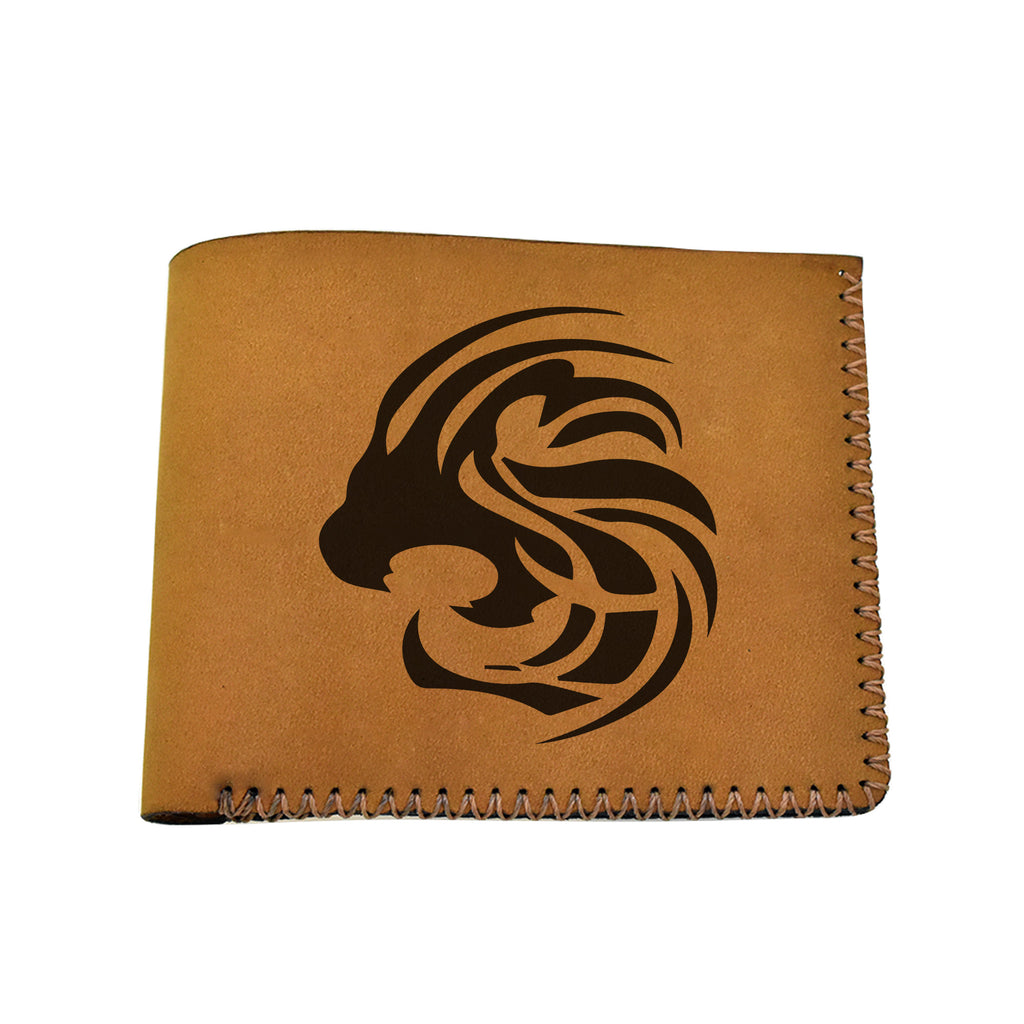 Men's Astrology Horoscope 2 Genuine Leather Blocking Bifold Wallet MHLT_02_BRN