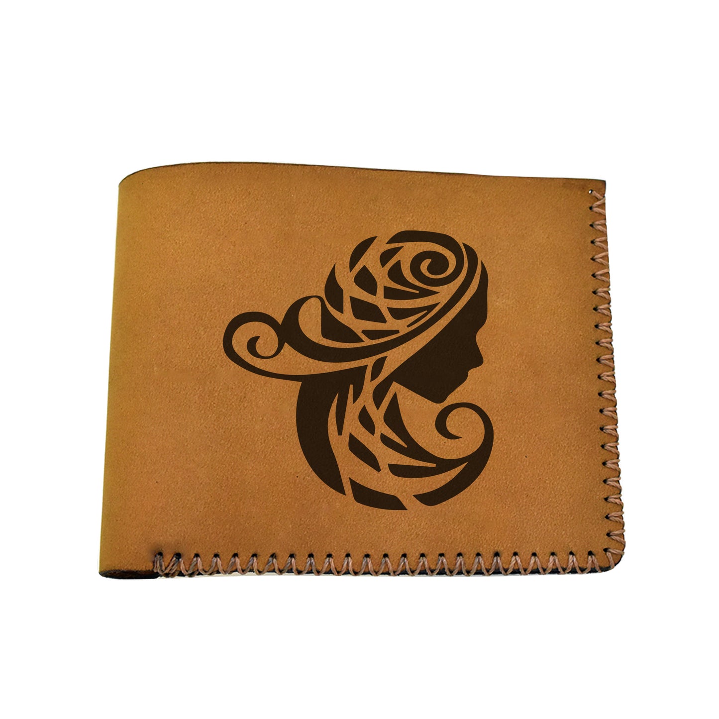 Men's Astrology Horoscope 2 Genuine Leather Blocking Bifold Wallet MHLT_02_BRN