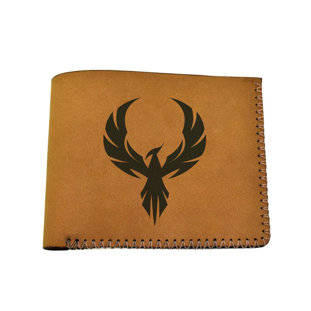 Men's Celtic Phoenix Handmade Genuine Leather Blocking Bifold Wallet MHLT_02_BRN