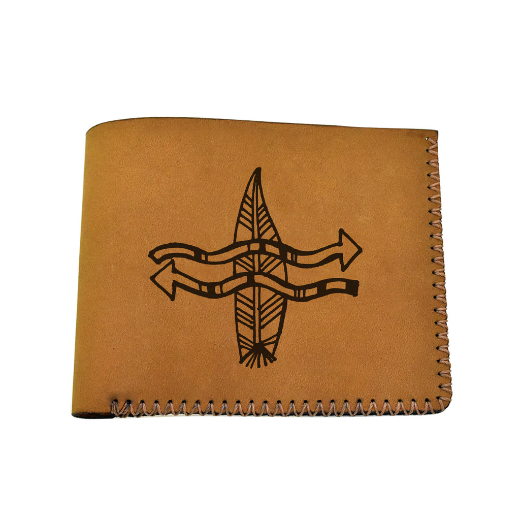 Men's Astrology Horoscope 3 Genuine Leather Blocking Bifold Wallet MHLT_02_BRN