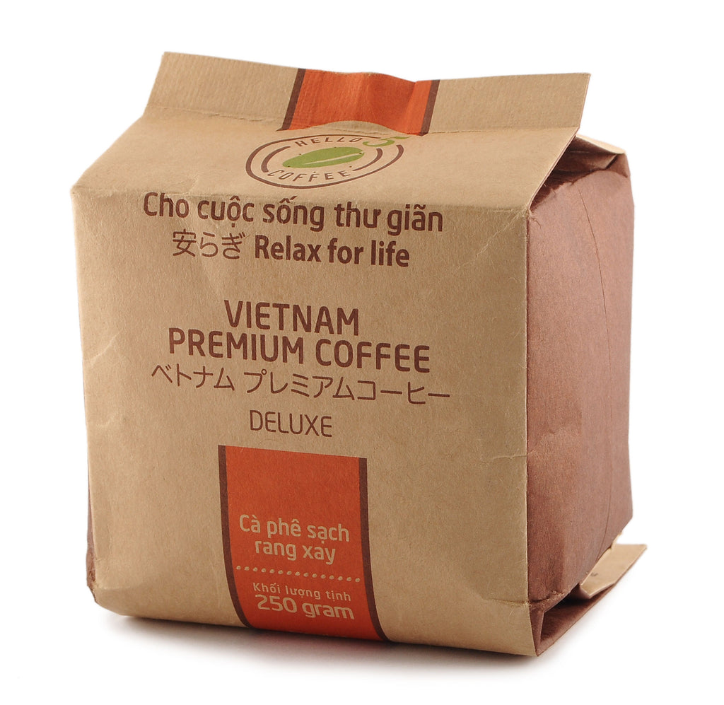 Hello 5 Vietnamese Premium Coffee 250 Grams Organic, Original, Deluxe, Regular, Mondo