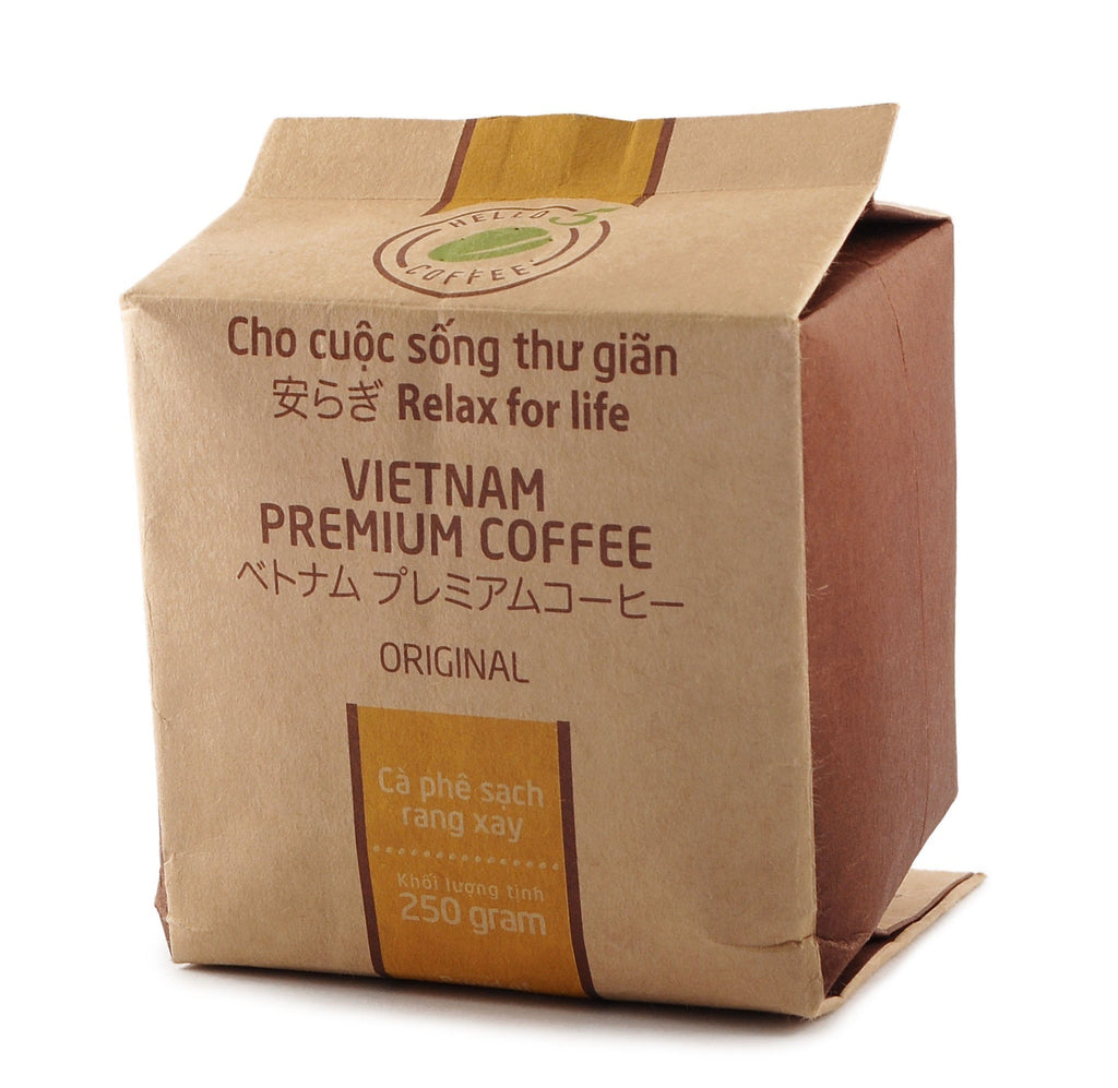 Hello 5 Vietnamese Premium Coffee 250 Grams Organic, Original, Deluxe, Regular, Mondo