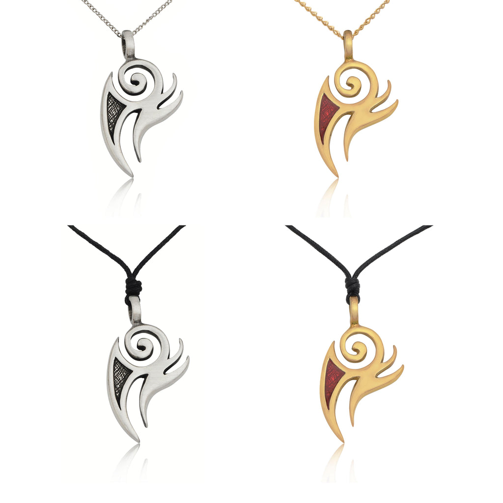 New Handmade Maori Tribal Silver Pewter Gold Brass Necklace Pendant Jewelry