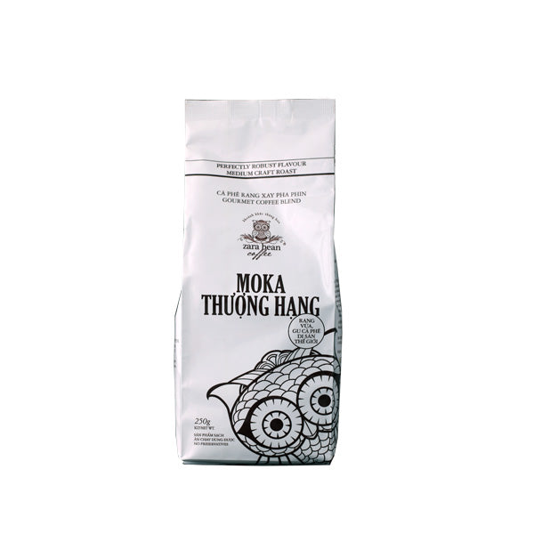 Zara Bean Vietnamese Ground Coffee Moka Arabica Robusta 250 Grams Made in Vietnam