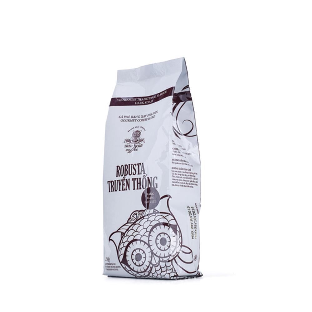 Zara Bean Vietnamese Ground Coffee Moka Arabica Robusta 250 Grams Made in Vietnam