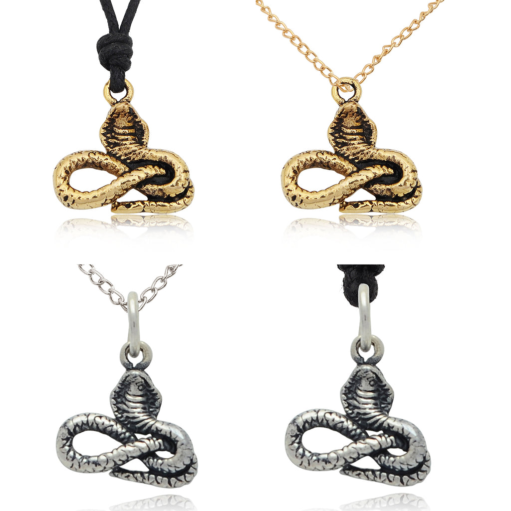 Year of the Snake Handmade Sterling-silver Gold Brass Necklace Pendant Jewelry