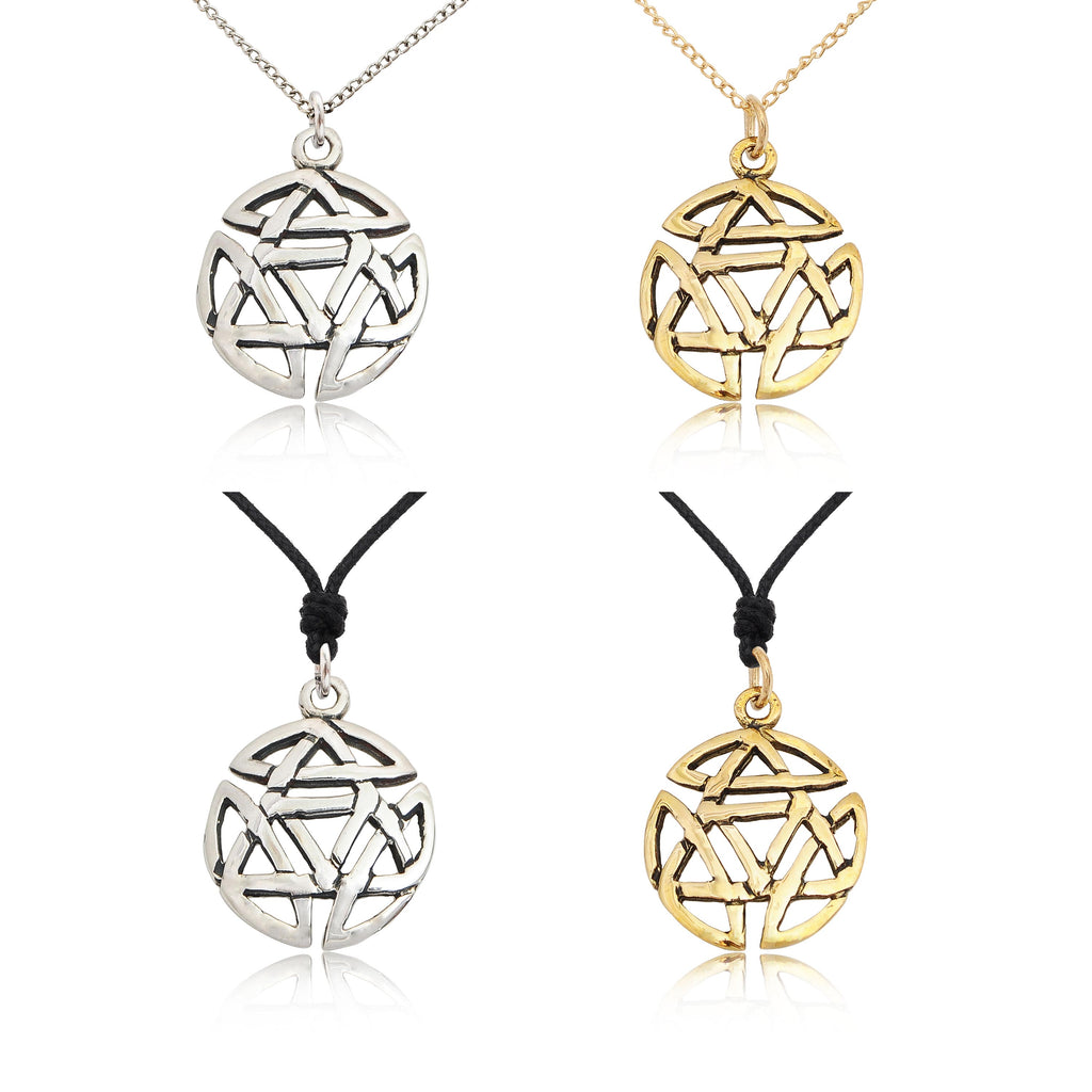 Jewish Star of David 92.5 Sterling Silver Brass Necklace Pendant Jewelry