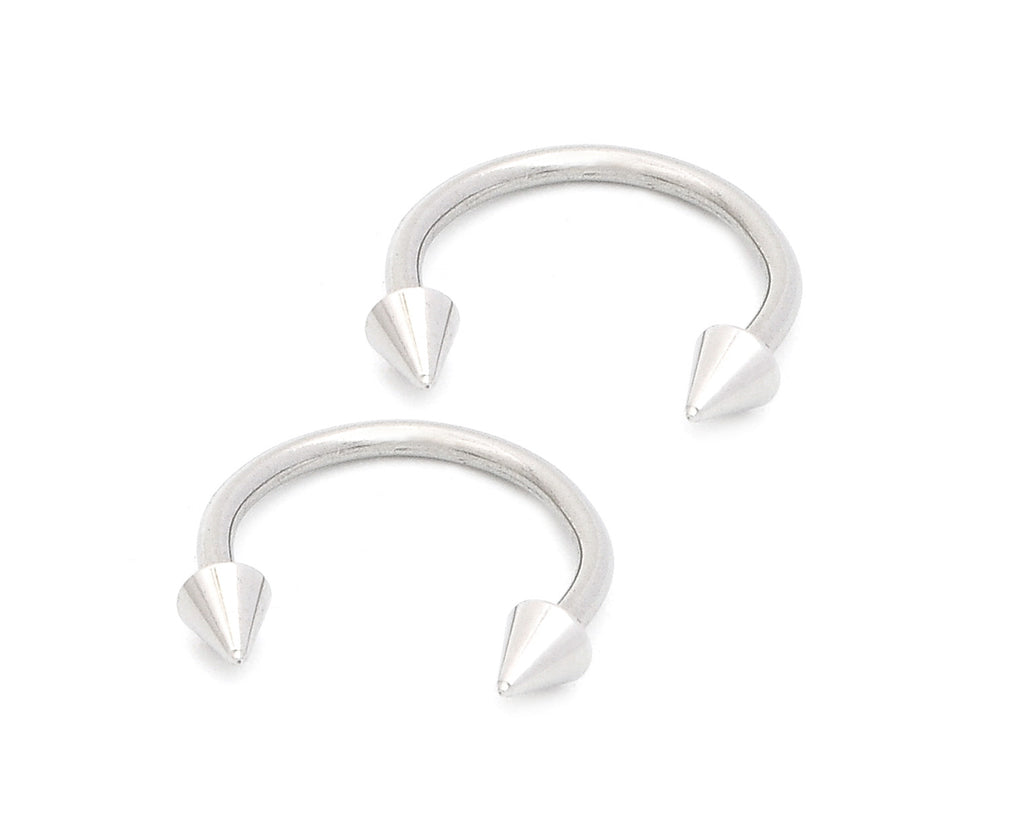 1 Powder Coated Stainless Taper Open Hoop Earrings Body Piercing Jewelry