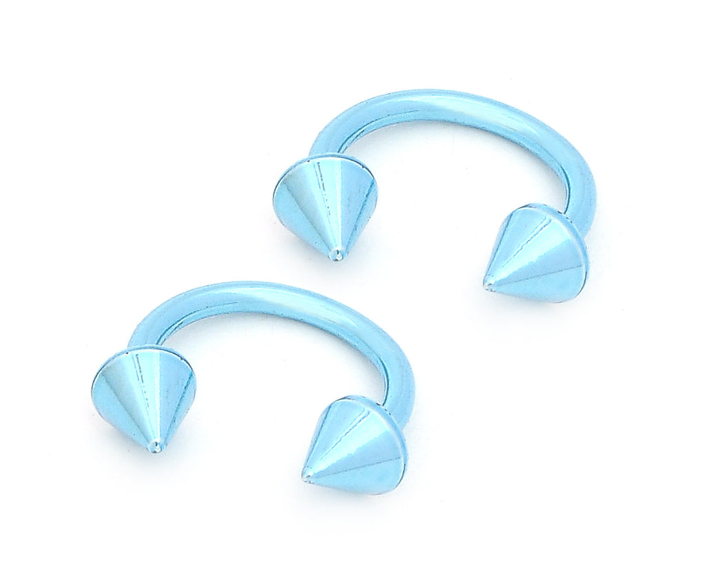 1 Powder Coated Stainless Taper Open Hoop Earrings Body Piercing Jewelry