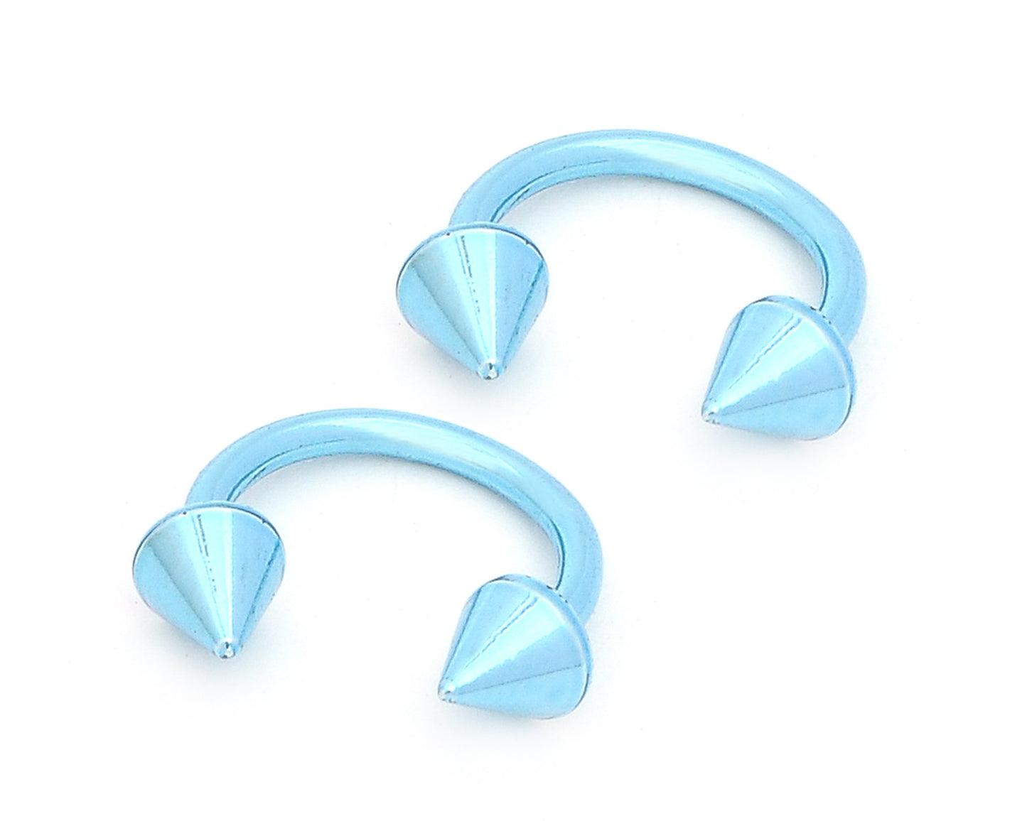 1 Powder Coated Stainless Taper Open Hoop Earrings Body Piercing Jewelry