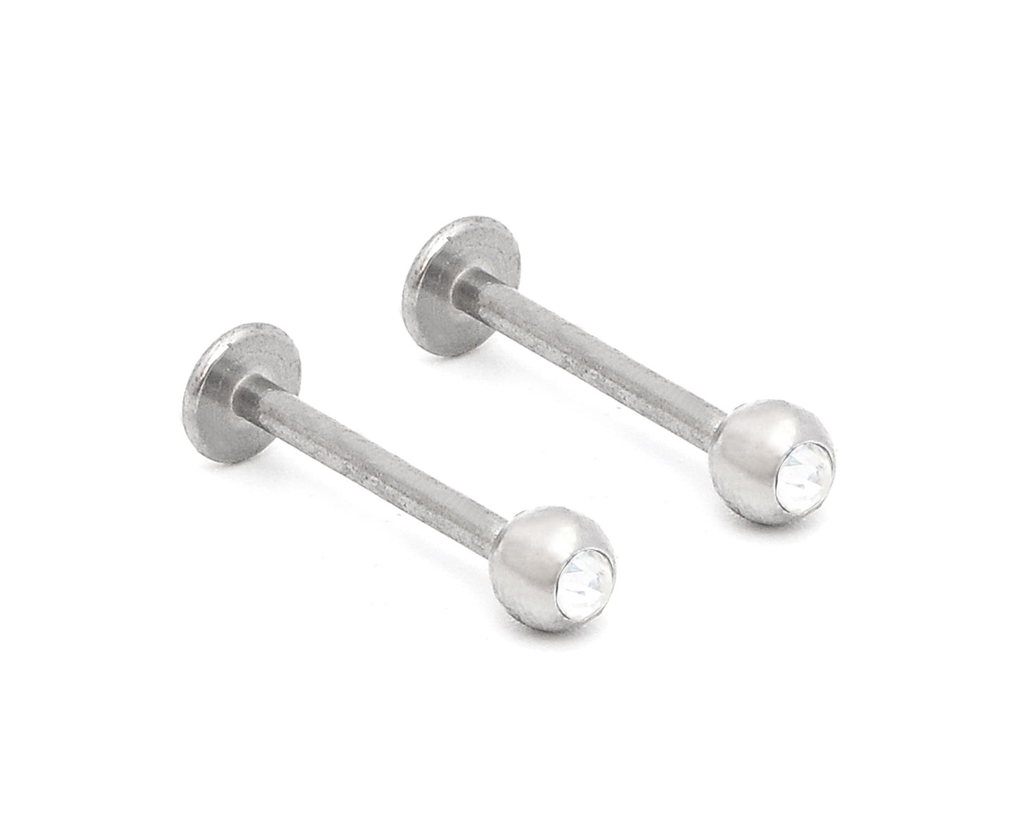 1 Stainless Crystal Stud Earrings Body Piercing Jewelry