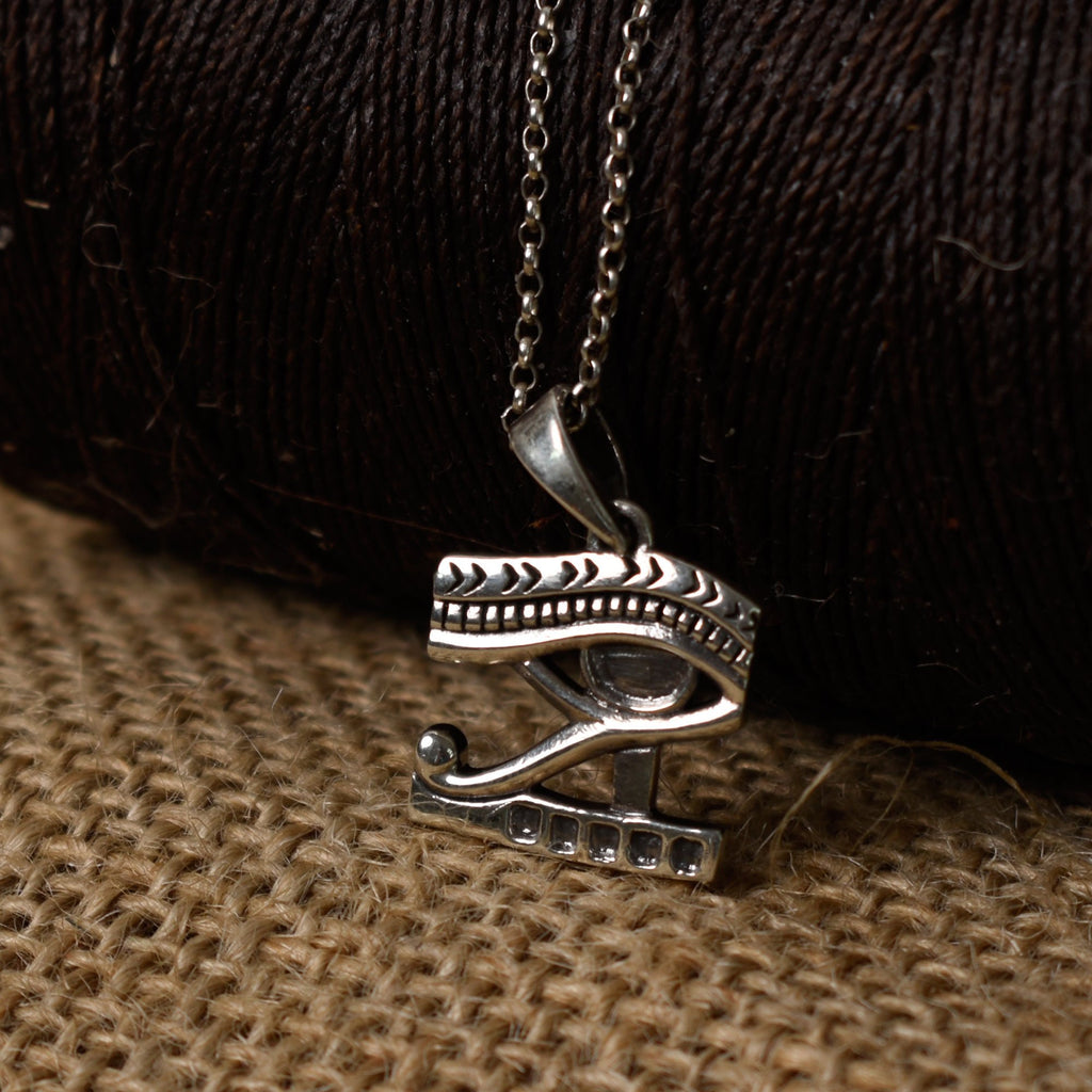 Egyptian of Horus Ra 92.5 Sterling Silver Pewter Brass Necklace Pendant Jewelry