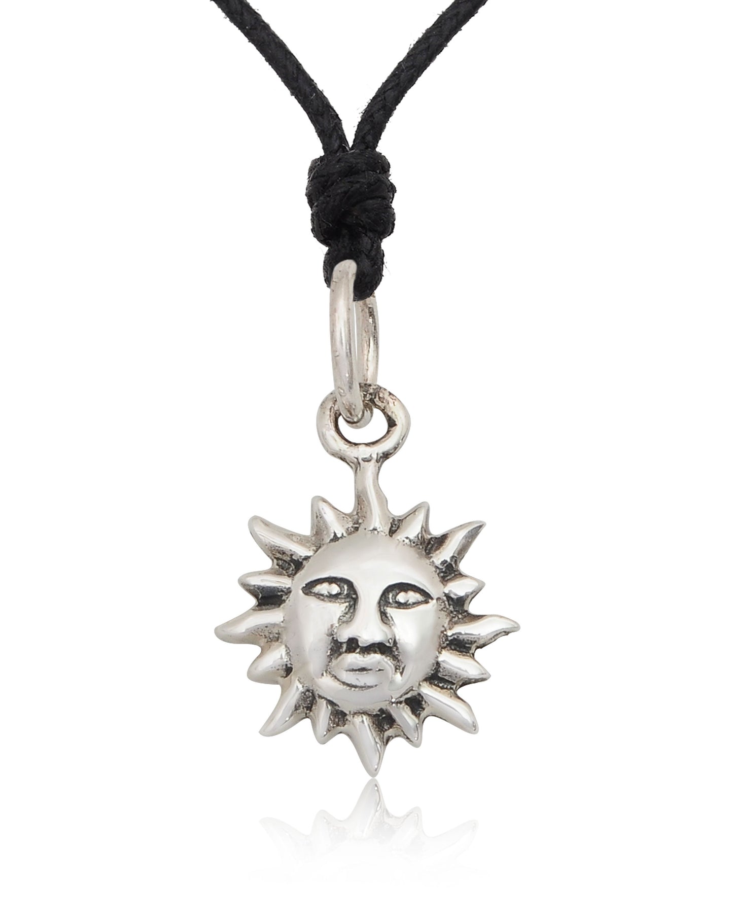 Sun 92.5 Sterling Silver Charm Necklace Pendant Jewelry