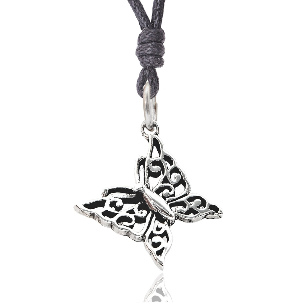 New Butterfly Insect Sterling-silver Pewter Brass Charm Necklace Pendant Jewelry