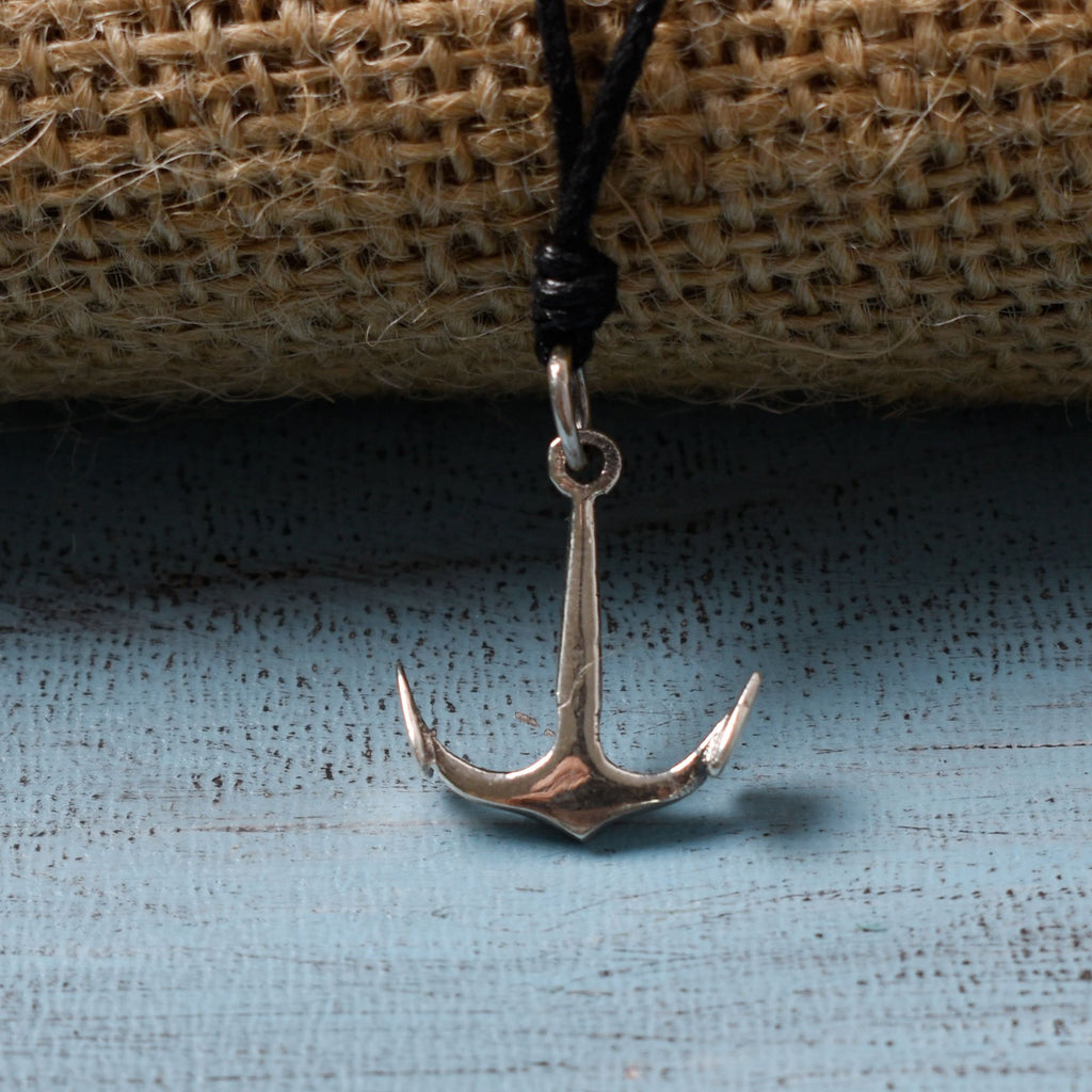 Anchor Ship Boat Pewter Sterling-silver Brass Charm Necklace Pendant Jewelry