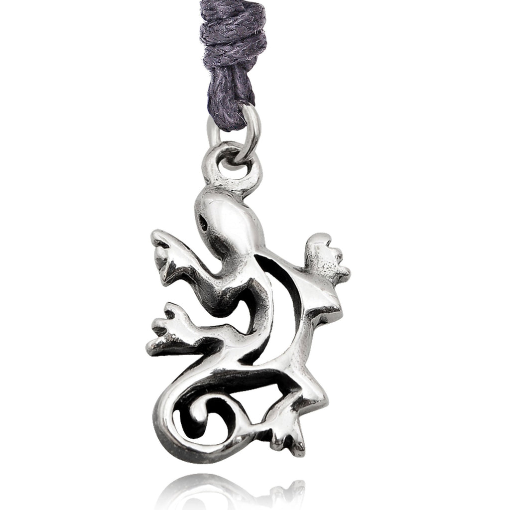 Lizard Reptile Handmade 92.5 Sterling-silver Gold Brass Necklace Pendant Jewelry