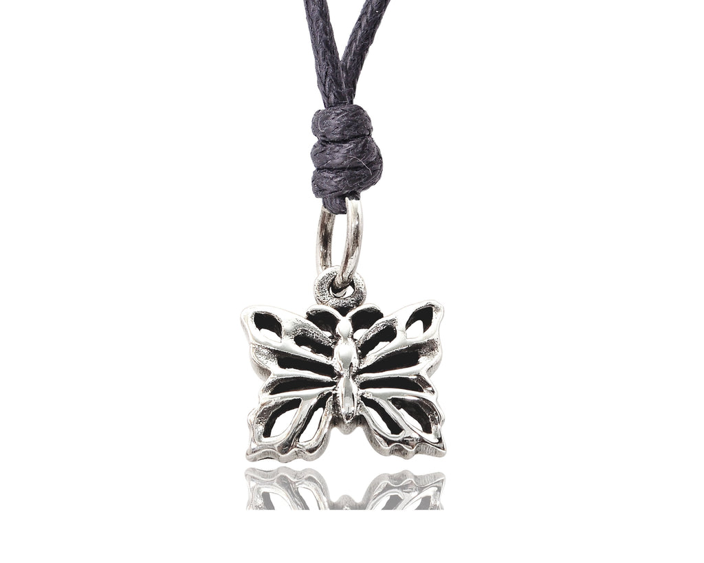 Lovely Butterfly Insect Sterling-silver Pewter Brass Necklace Pendant Jewelry