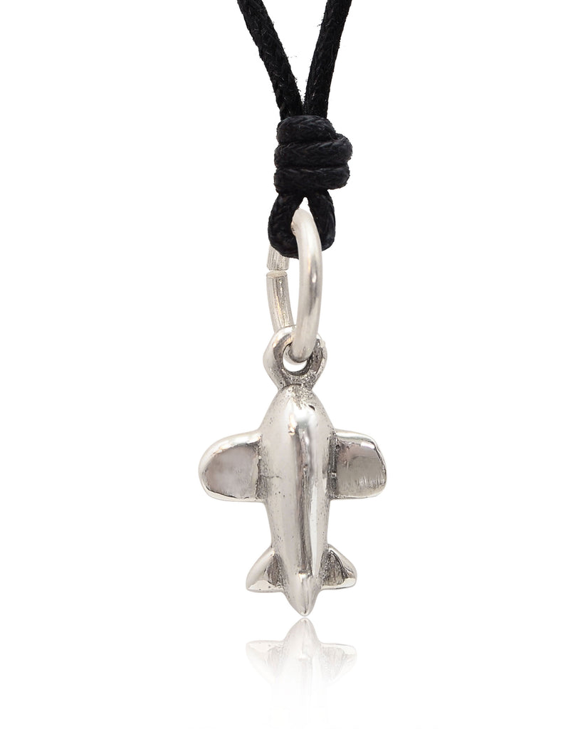 New Airplane 92.5 Sterling Silver Pewter Brass Charm Necklace Pendant Jewelry