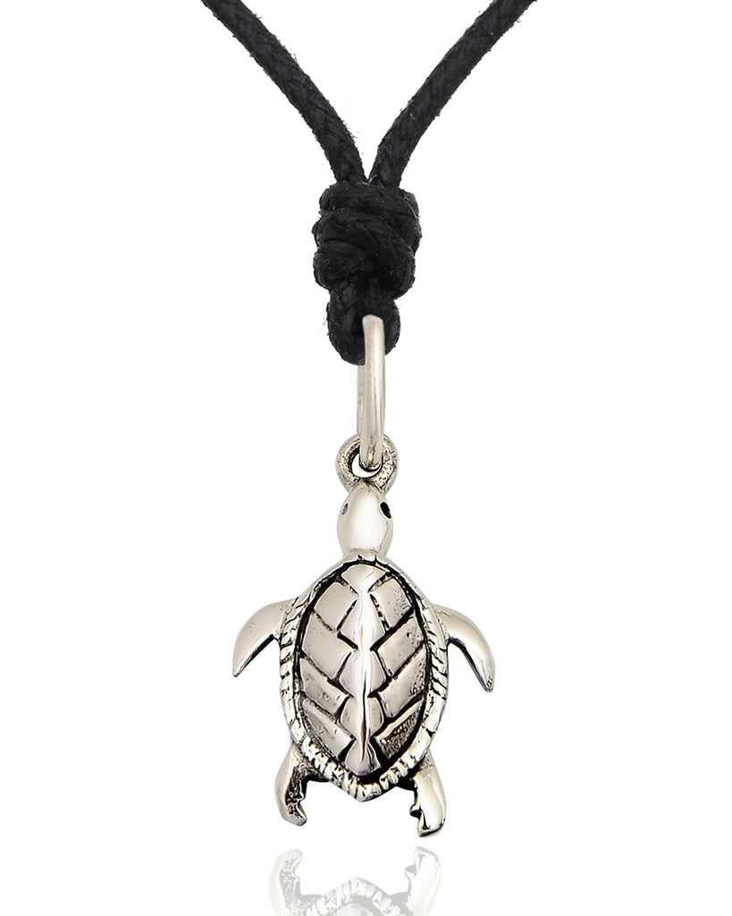 Turtle Tortoise Wildlife 92.5 Sterling Silver Necklace Pendant