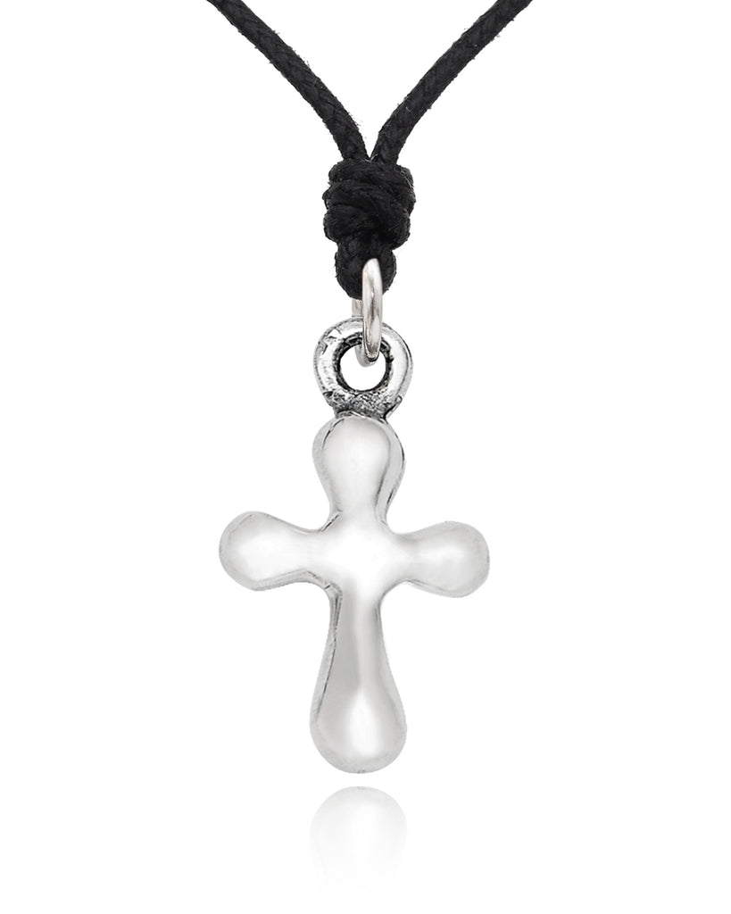 Handmade Chrisitan Cross Sterling-silver Pewter Brass Charm Necklace Pendant Jewelry