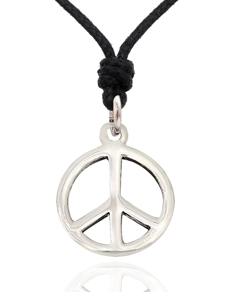 Peace Sign 92.5 Sterling Silver Brass Pewter Charm Necklace Pendant Jewelry