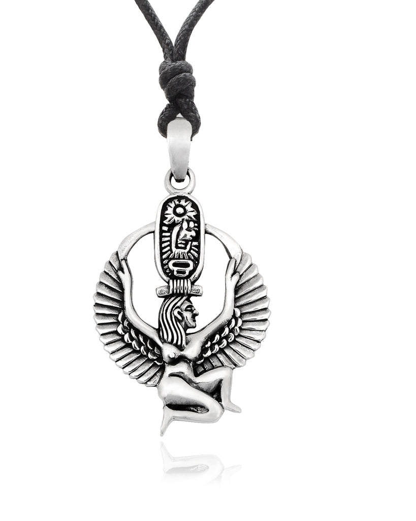 Egyptian God & Goddess 92.5 Sterling Silver Brass Necklace Pendant Jewelry