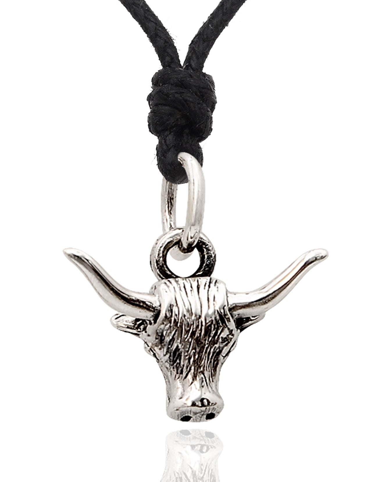 Texas Longhorn 92.5 Sterling Silver Pewter Brass Charm Necklace Pendant Jewelry