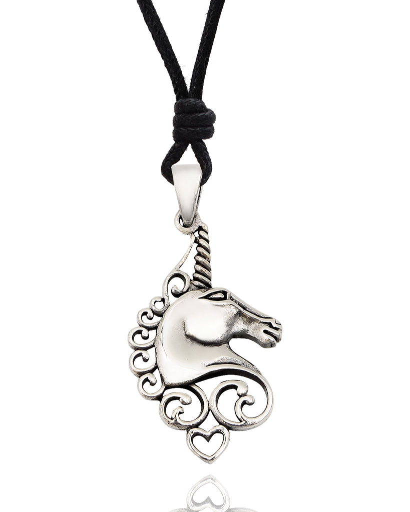 Unicorn 92.5 Sterling Siver Pewter Gold Brass Charm Necklace Pendant Jewelry