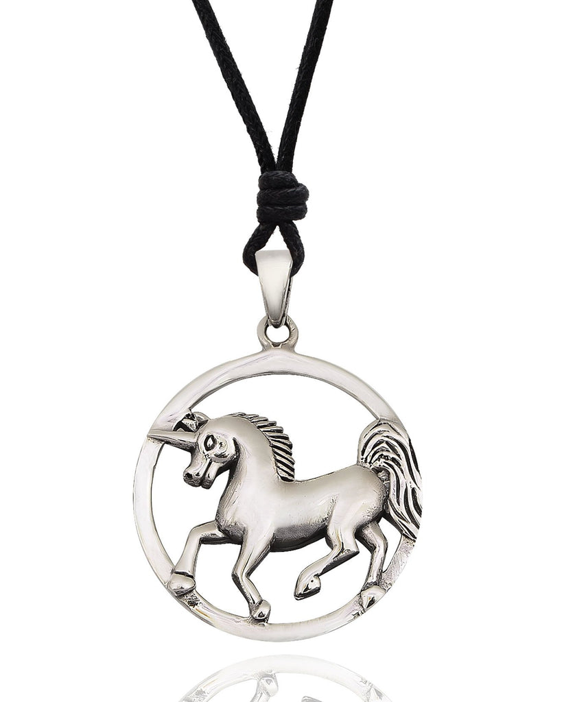 Unicorn 92.5 Sterling Siver Pewter Gold Brass Charm Necklace Pendant Jewelry