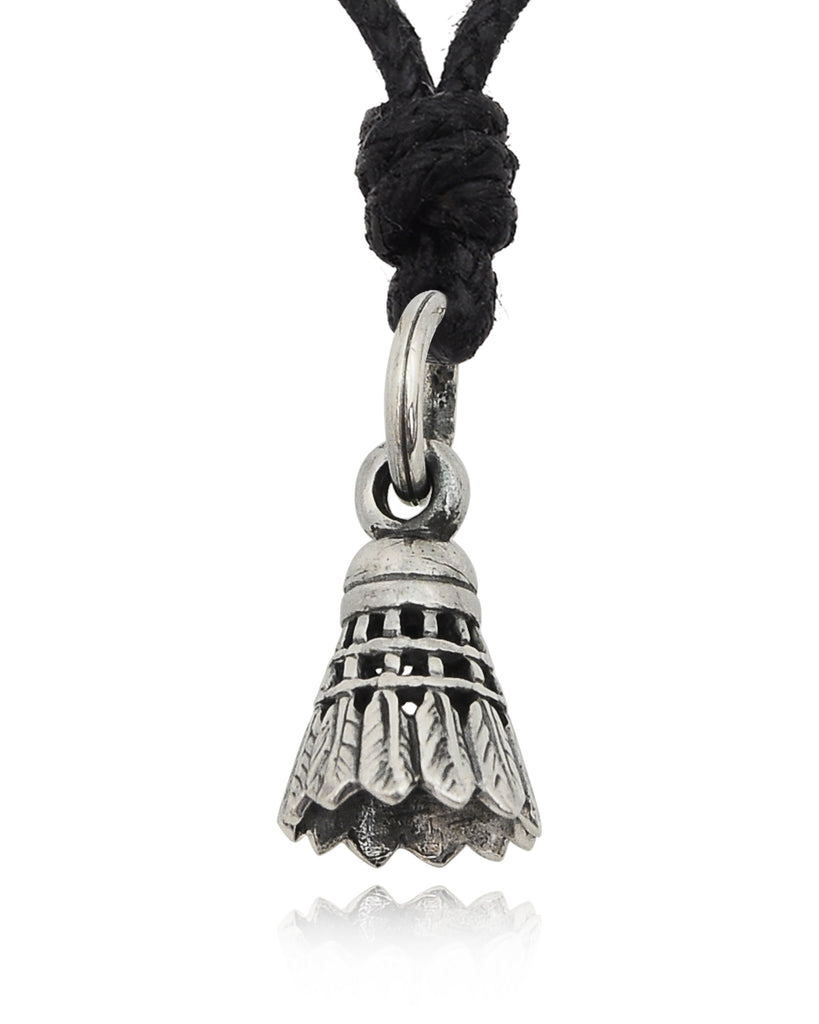 Shuttlecock 92.5 Sterling Silver Gold Brass Charm Necklace Pendant Jewelry
