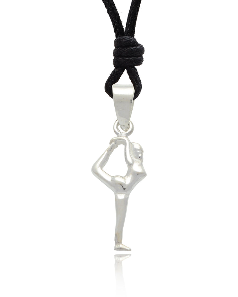 Yoga Pose 92.5 Sterling Silver Gold Brass Charm Necklace Pendant Jewelry