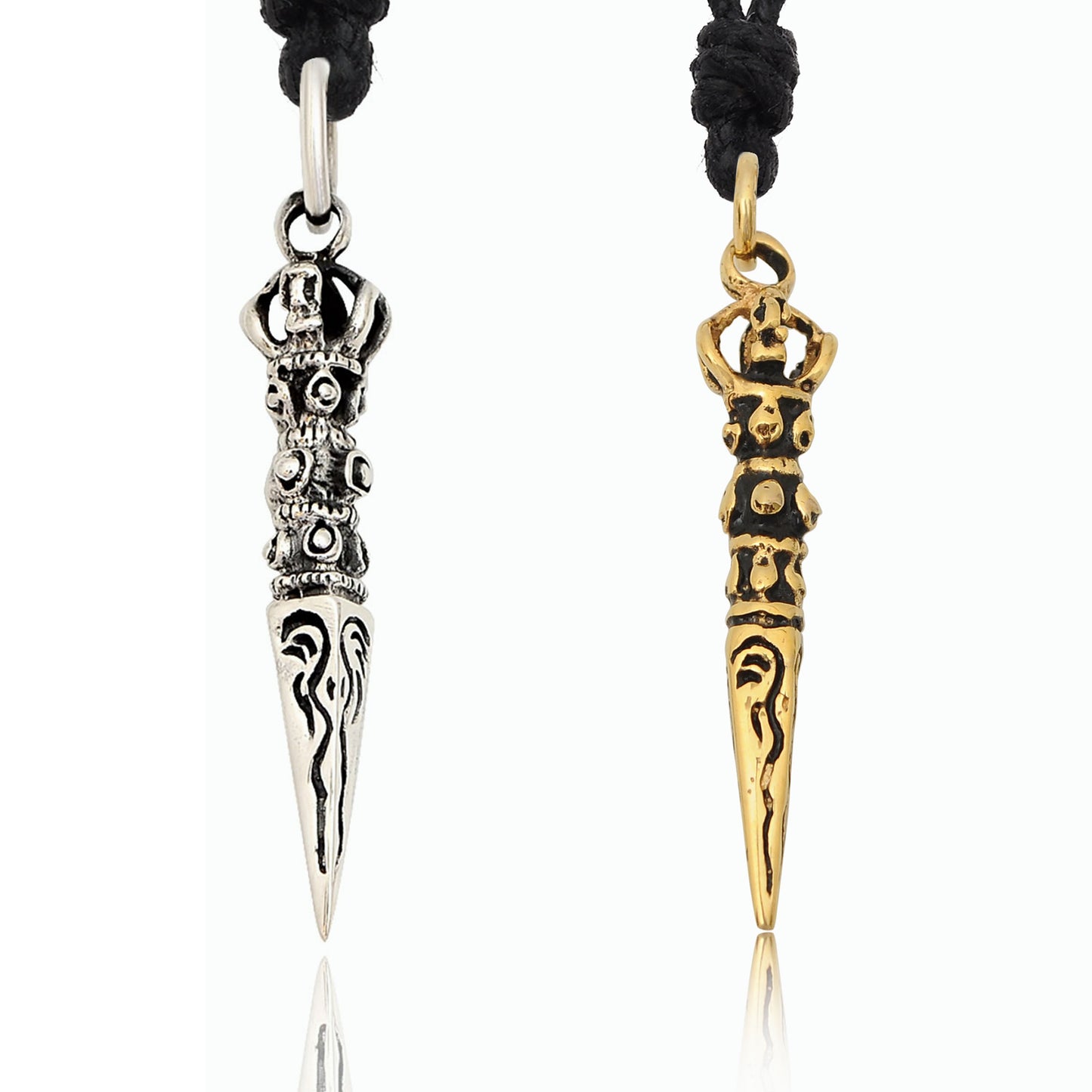 New Tibet Amulet 92.5 Sterling Silver Gold Brass Necklace Pendant Jewelry