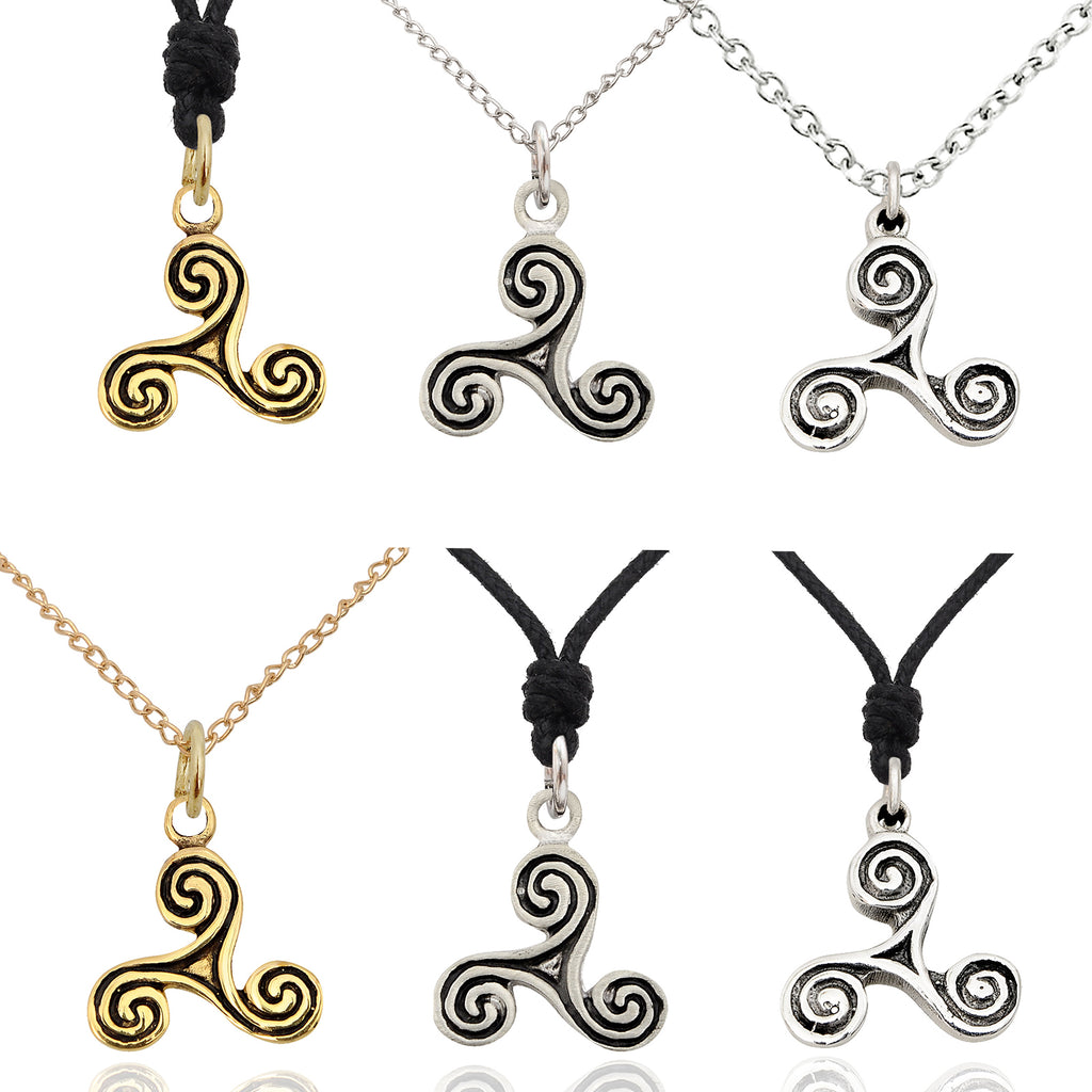 Trilogy Wave 92.5 Sterling Silver Pewter Gold Brass Necklace Pendant Jewelry
