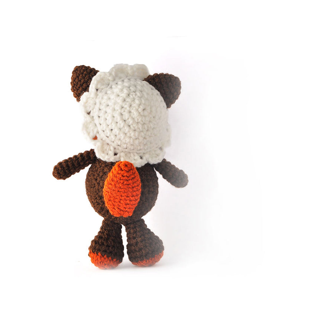 Brown Wolf Handmade Amigurumi Stuffed Toy Knit Crochet Doll VAC