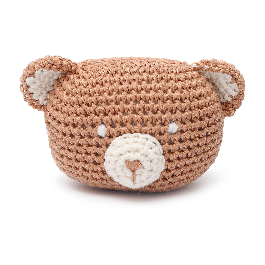 Set of Brown & White Bear, Cat Handmade Amigurumi Stuffed Toy Knit Crochet Doll VAC